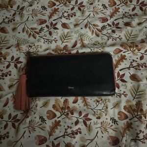 Chloe Black and Tan Wallet